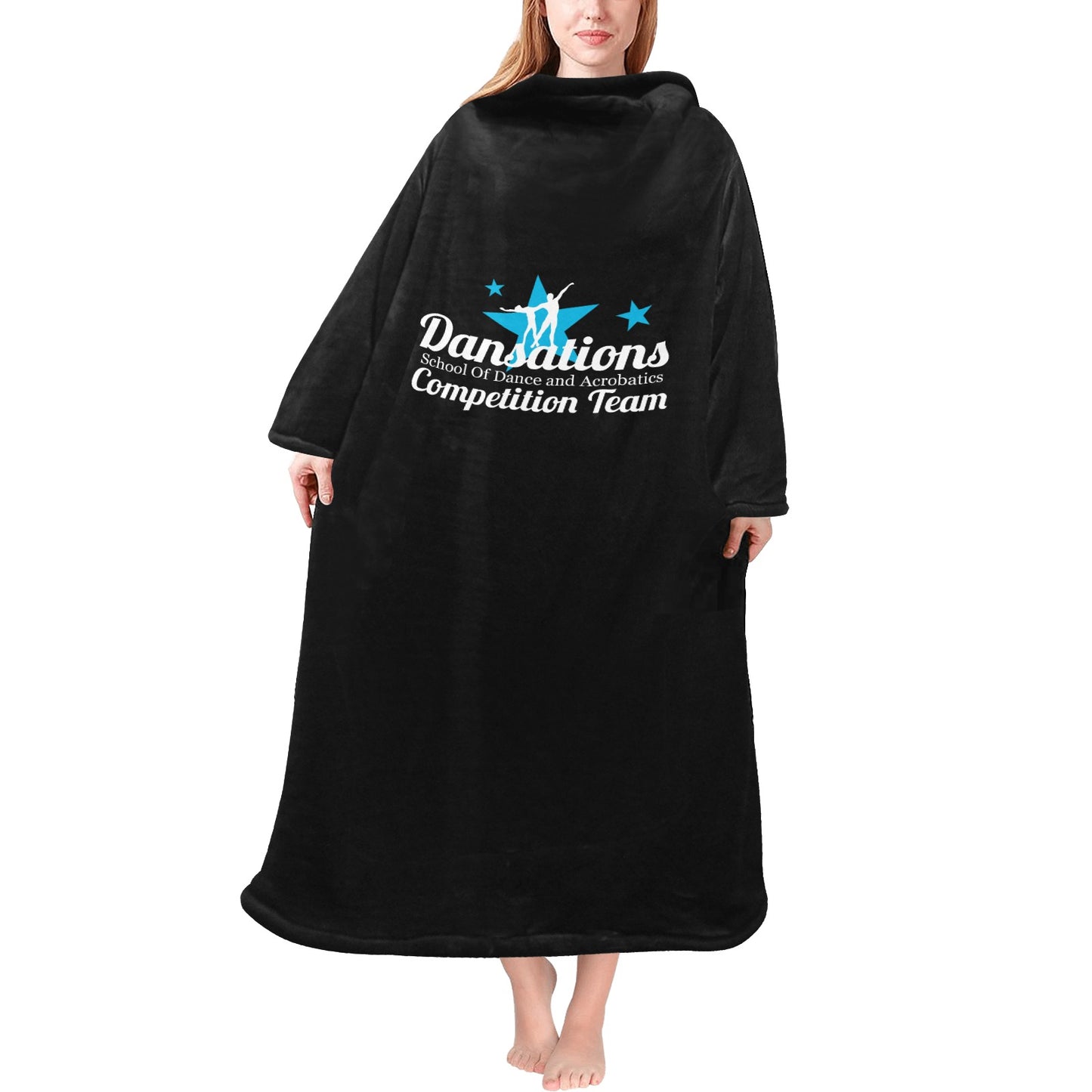 Dansations Competition Team Blanket Robe with Sleeves for Adults