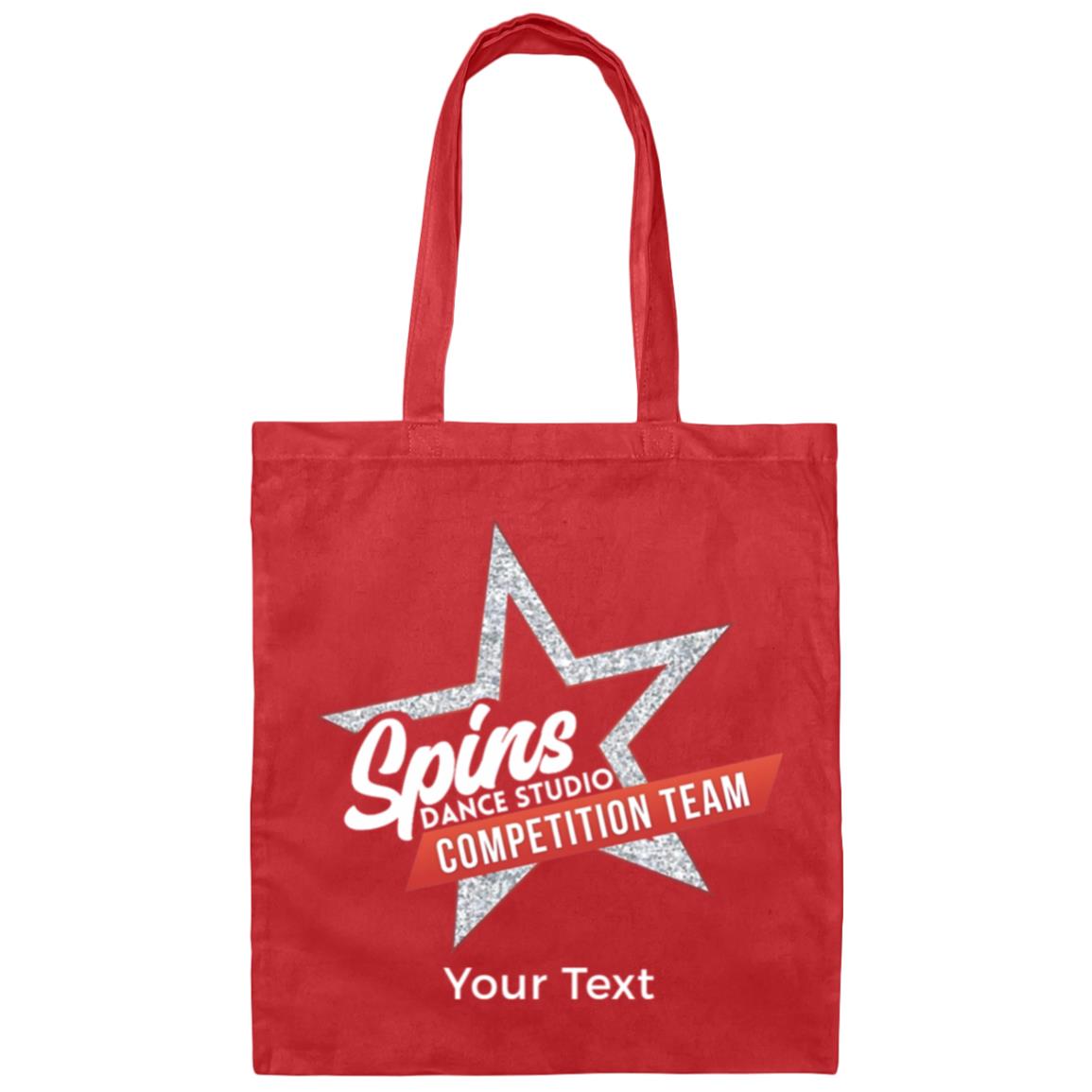 Spins Comp Team Personalized Canvas Tote Bag