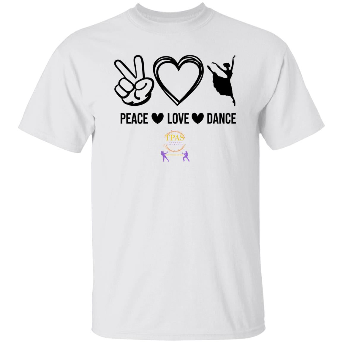 TPAS Peace Love and Dance 100% Cotton T-Shirt