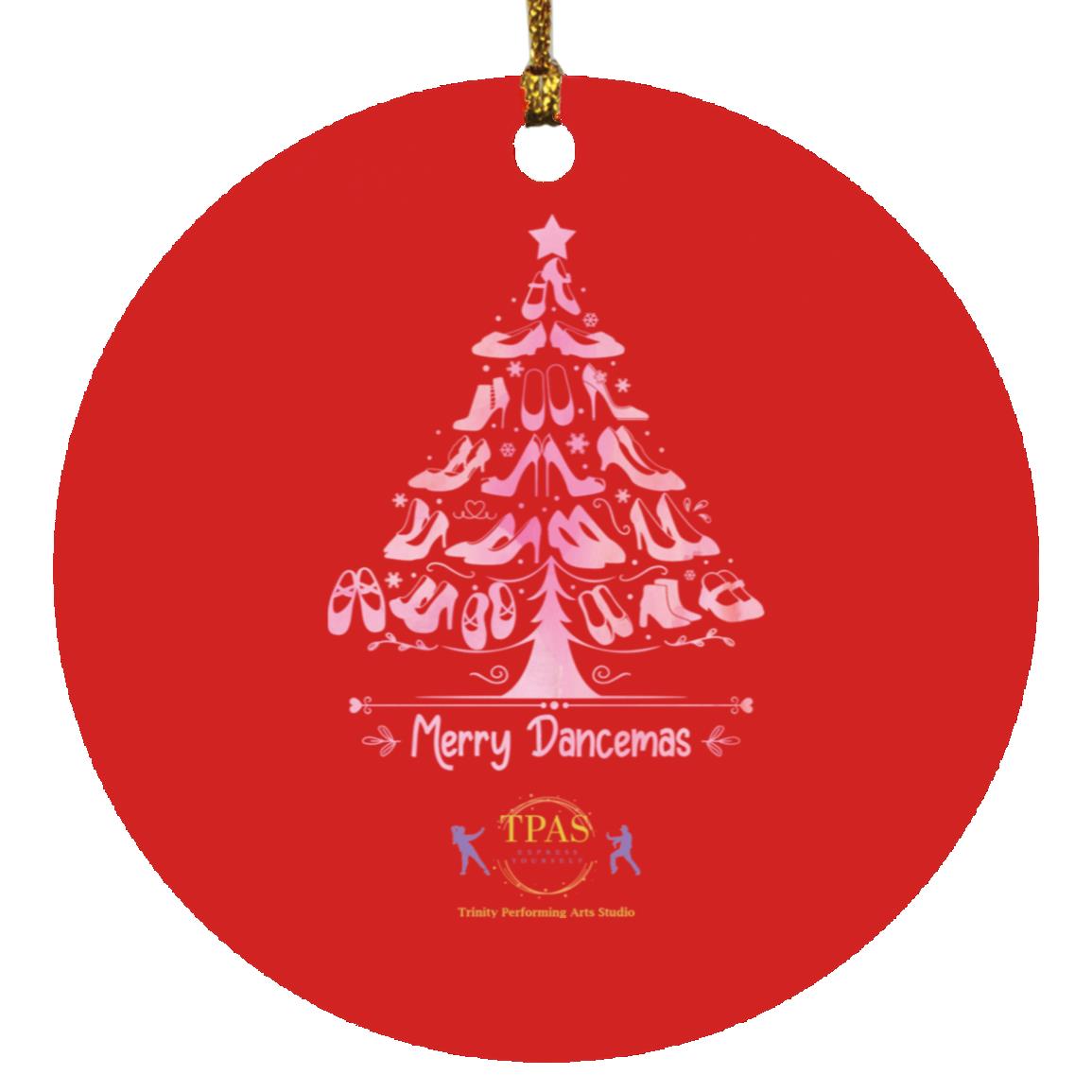 tpas christmas Merry Dancemas Tree Pink Ornament