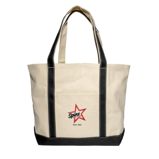 Spins Personalized Liberty Bags Cotton Canvas Boat Tote