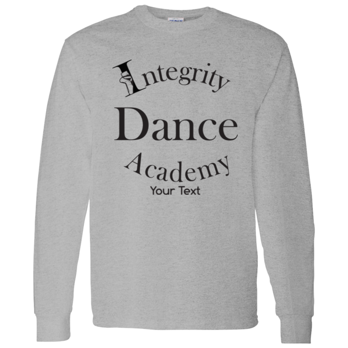 Integrity Dance Academy Personalized 100% Cotton Long Sleeve T-Shirt