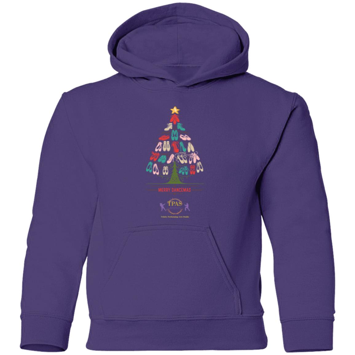 tpas christmas Merry Dancemas Tree Colorful Youth Pullover Hoodie