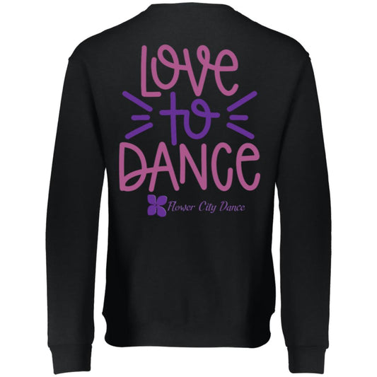 FCD Love To Dance SVG Cut File Dri-Power Fleece Crewneck Sweatshirt