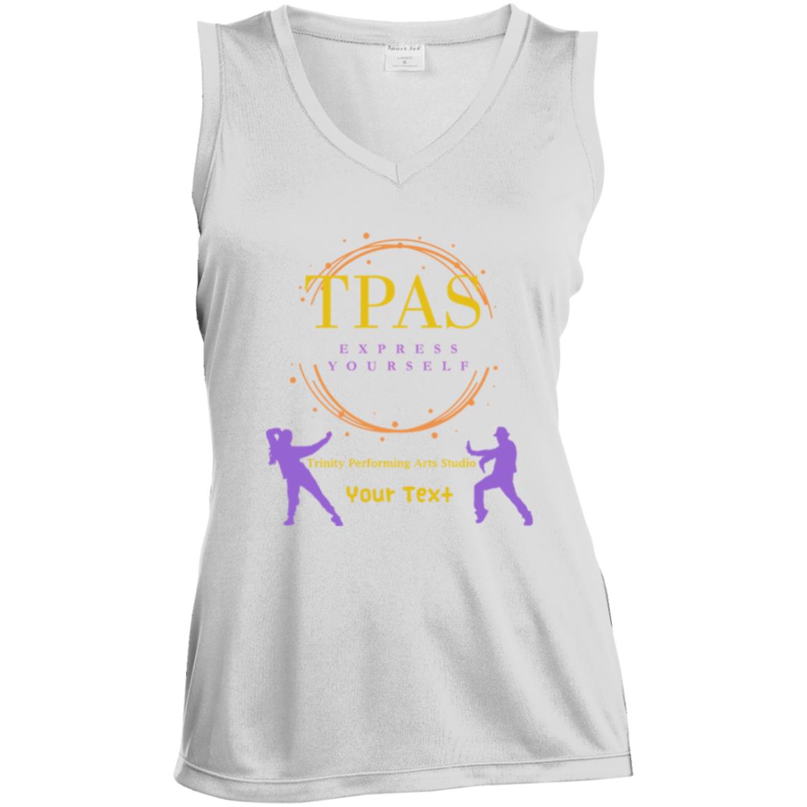 TPAS Ladies' Sleeveless V-Neck Performance Tee