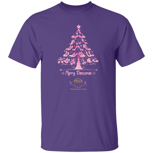 tpas christmas Merry Dancemas Tree Pink 100 % Cotton T-Shirt