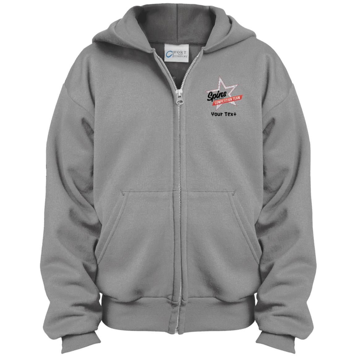 Spins Competition Team Youth Full Zip Hoodie - With Personalization