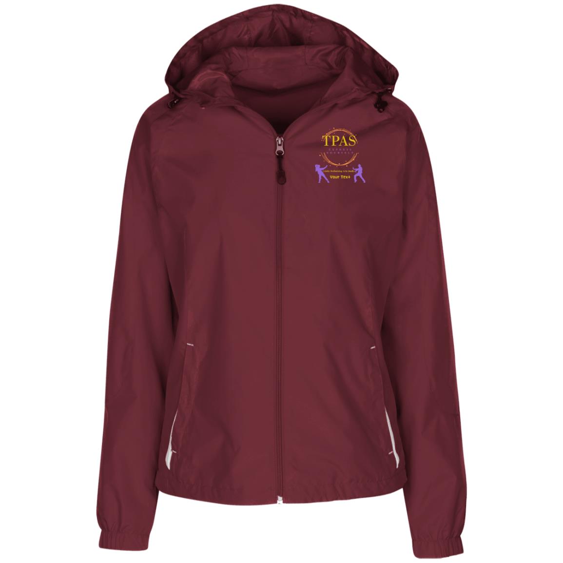 TPAS Ladies' Jersey-Lined Hooded Windbreaker