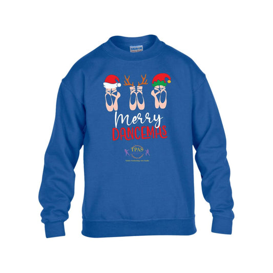 tpas christmas Merry Dancemas Youth Heavy Blend Fleece Crew