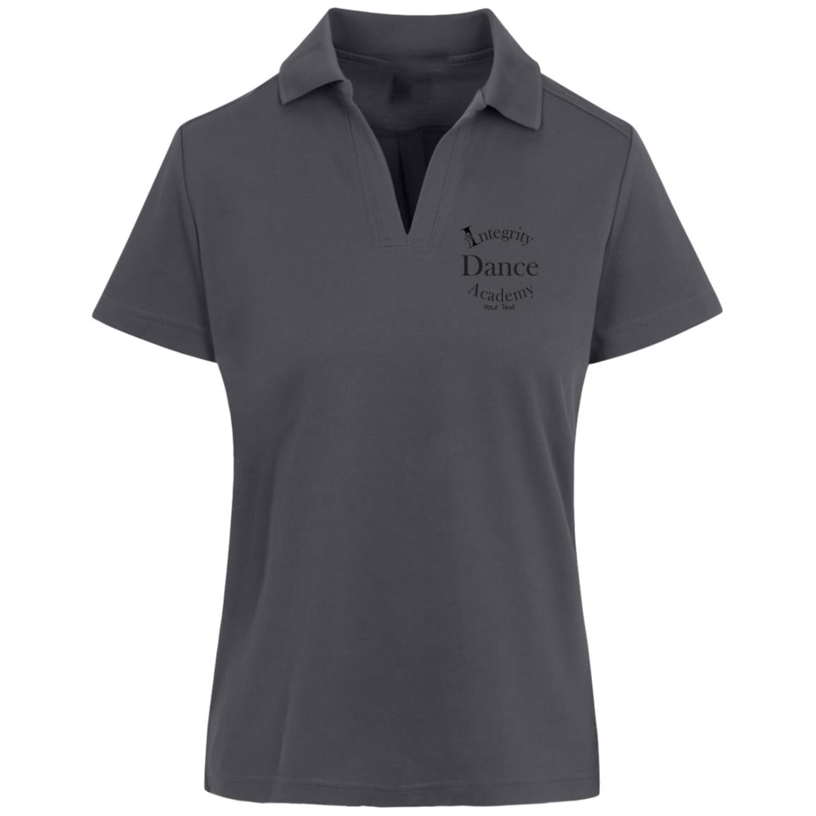 Integrity Dance Academy Personalized CrownLux Womens Plaited Polo