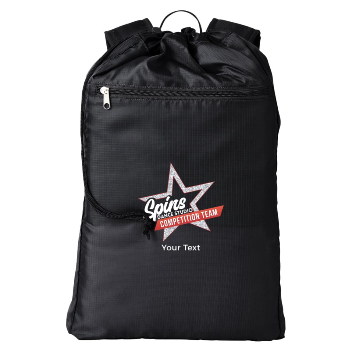 Spins Comp Team Personalized Cinchback Backpack