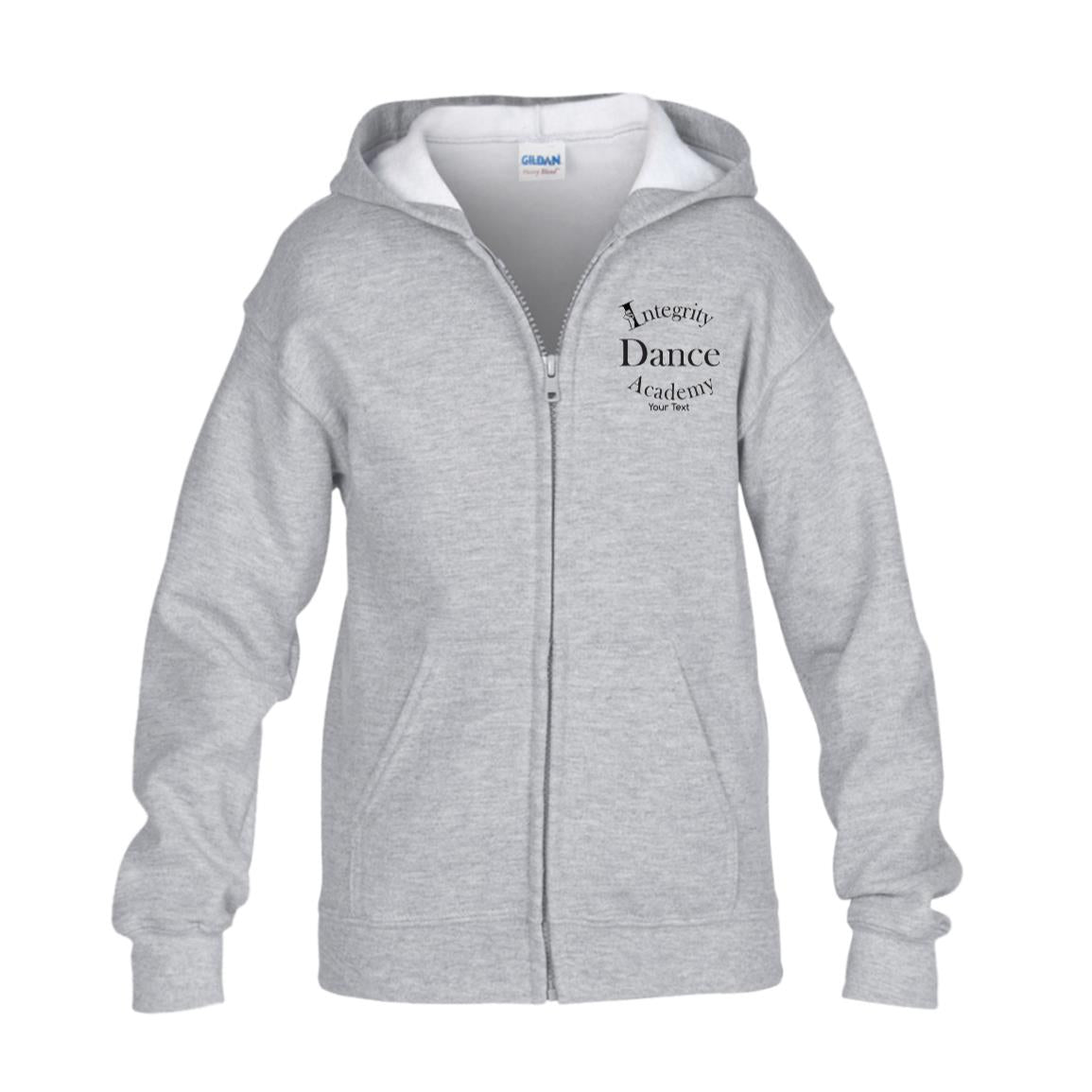 Integrity Dance Academy Personalized Youth Heavy Blend Full Zip Hoodie