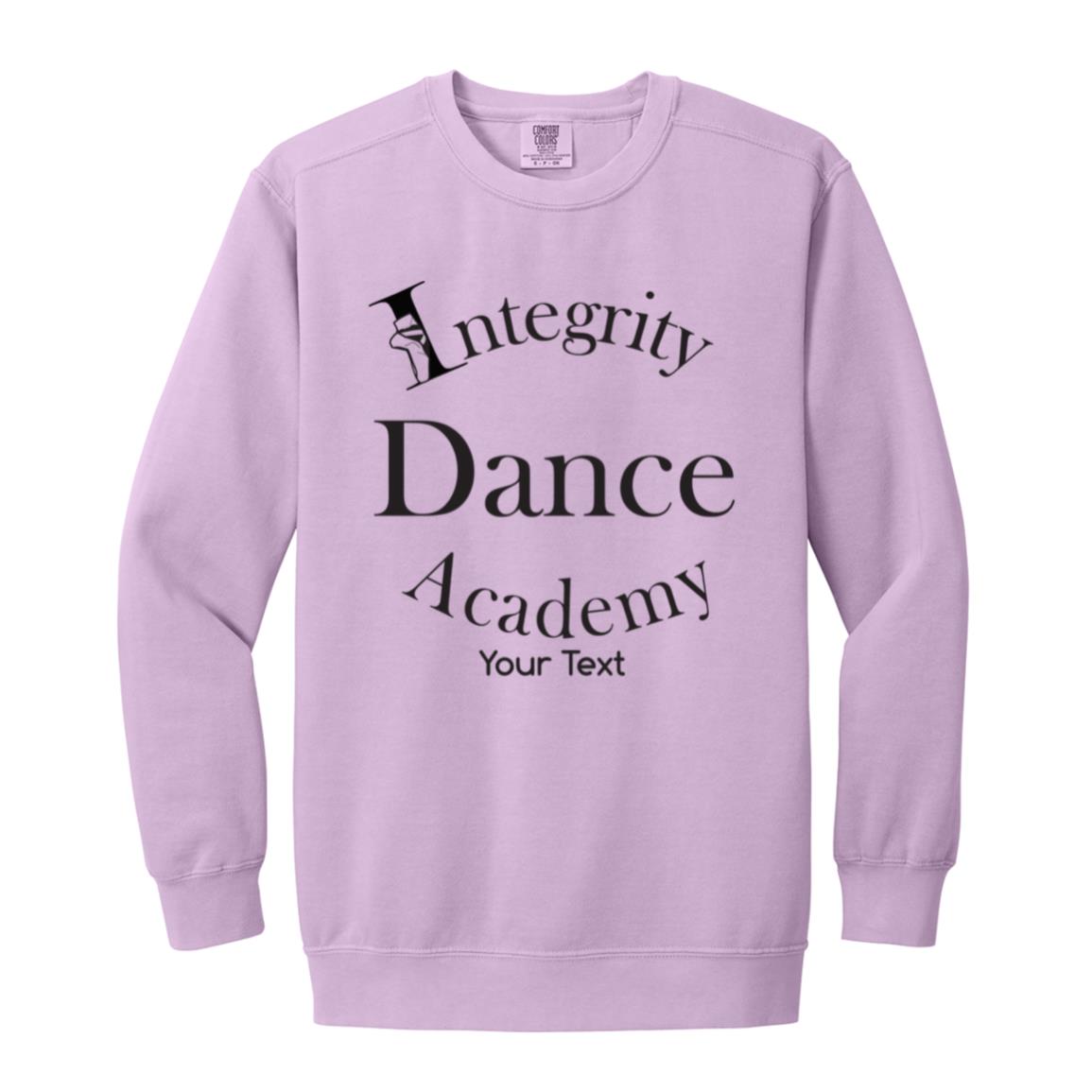 Integrity Dance Academy Personalized Garment-Dyed Adult Crewneck Sweatshirt