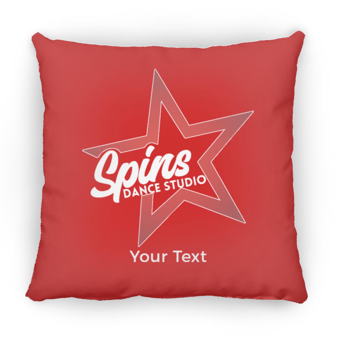 Spins Personalized Small Square Pillow