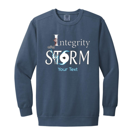 IDA Storm Personalized Garment-Dyed Adult Crewneck Sweatshirt