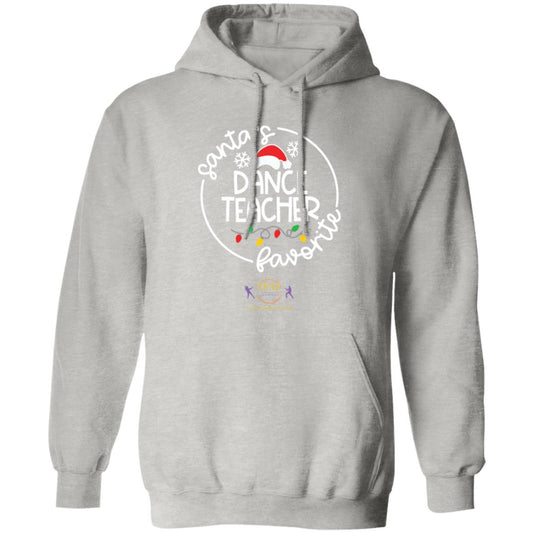 tpas christmas santas favorite dance teacher white font Pullover Hoodie