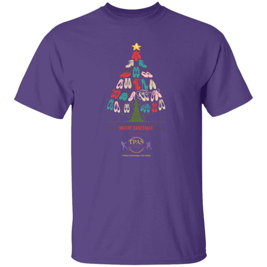 tpas christmas Merry Dancemas Tree Colorful 100 % Cotton T-Shirt