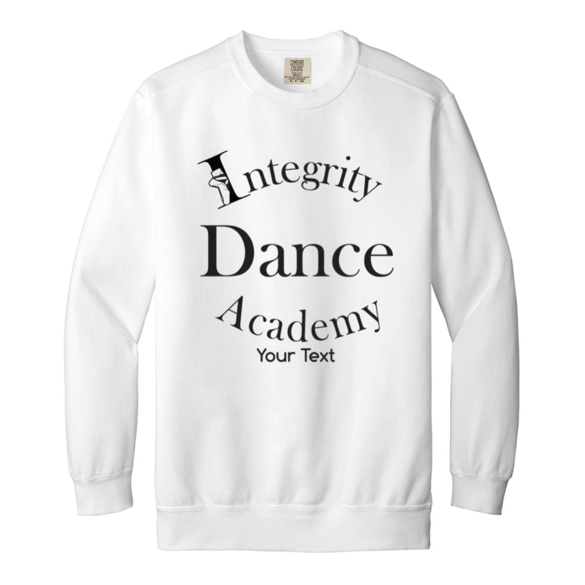 Integrity Dance Academy Personalized Garment-Dyed Adult Crewneck Sweatshirt