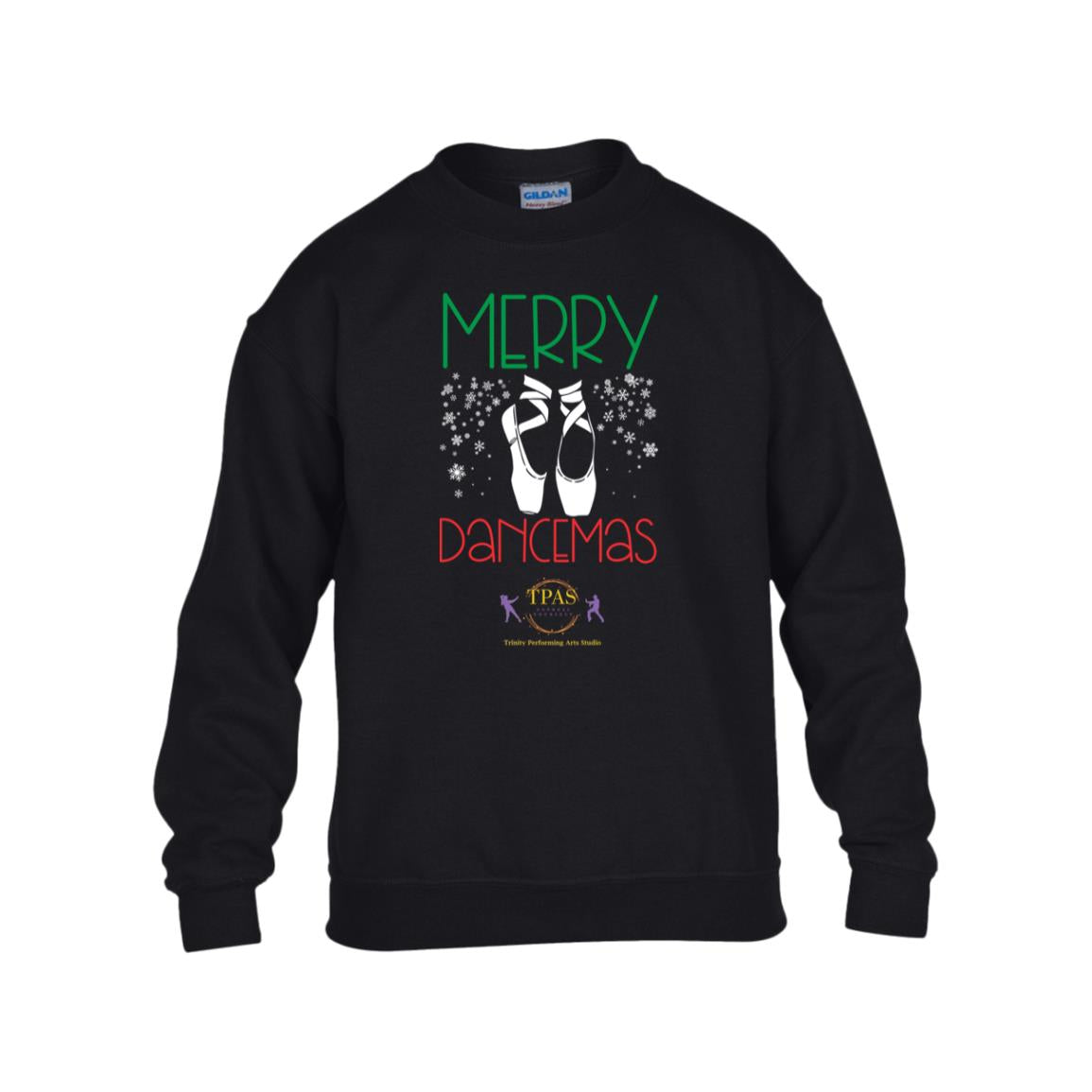 tpas christmas Merry Dancemas Youth Heavy Blend Fleece Crew