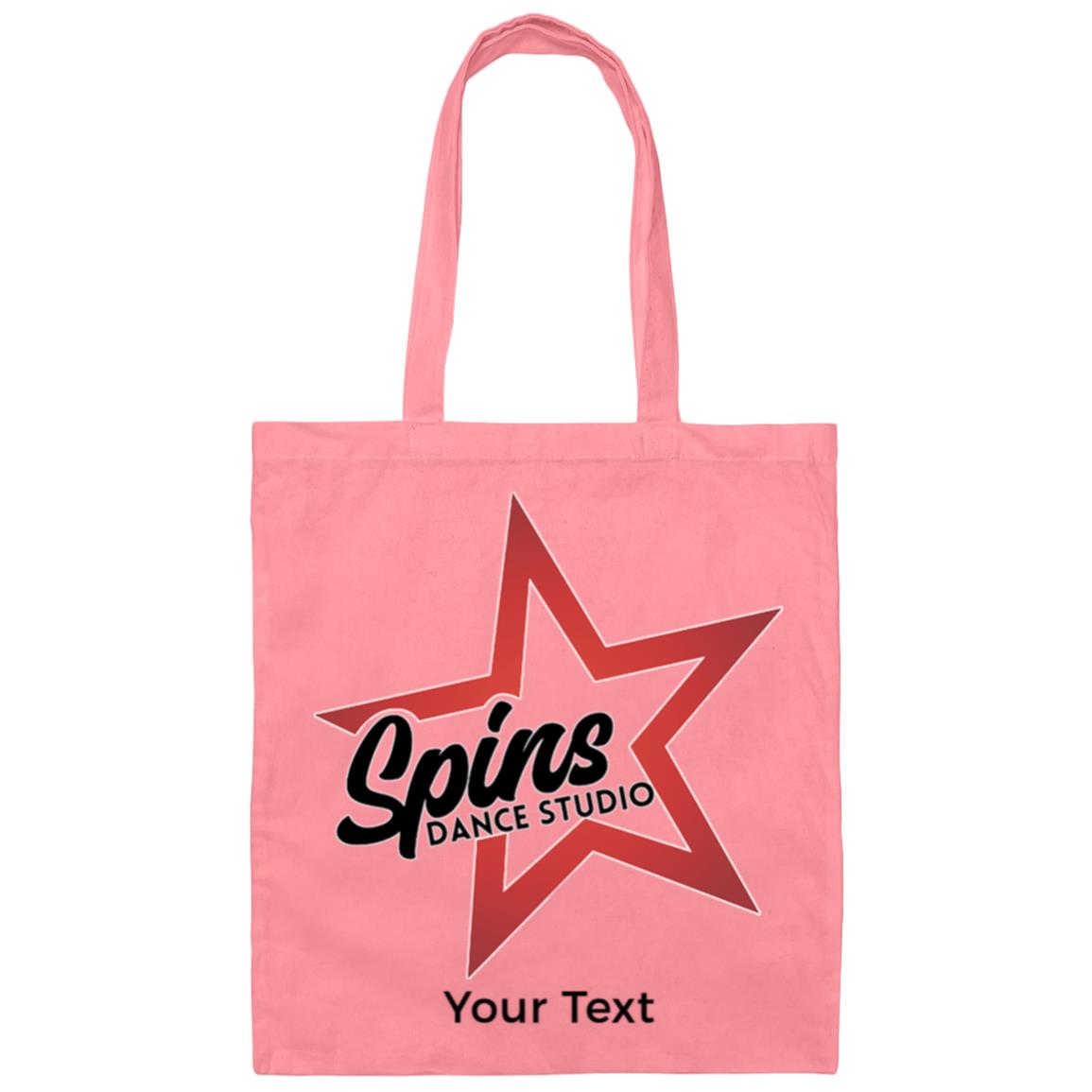 Spins Personalized Canvas Tote Bag