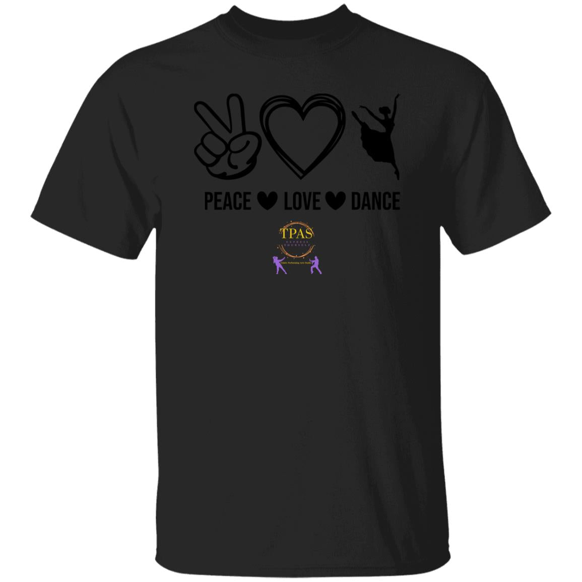 TPAS Peace Love and Dance 100% Cotton T-Shirt