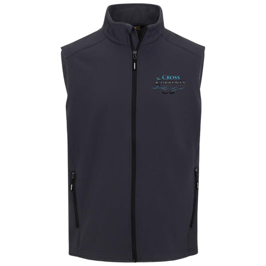 CCDC Personalized Mens Cruise Two-Layer Fleece Bonded Soft Shell Vest