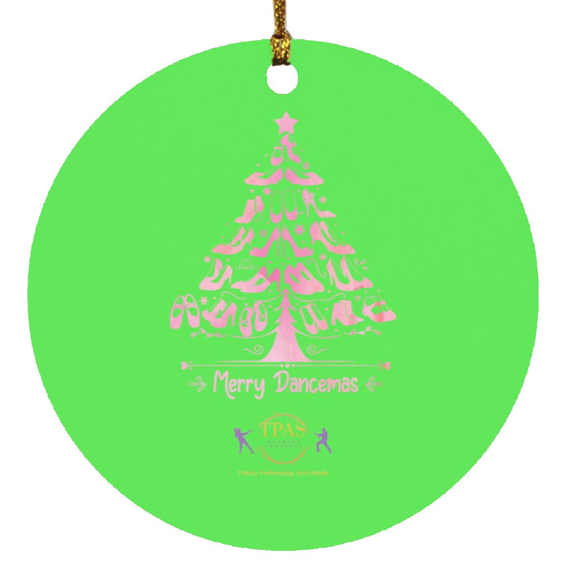 tpas christmas Merry Dancemas Tree Pink Ornament