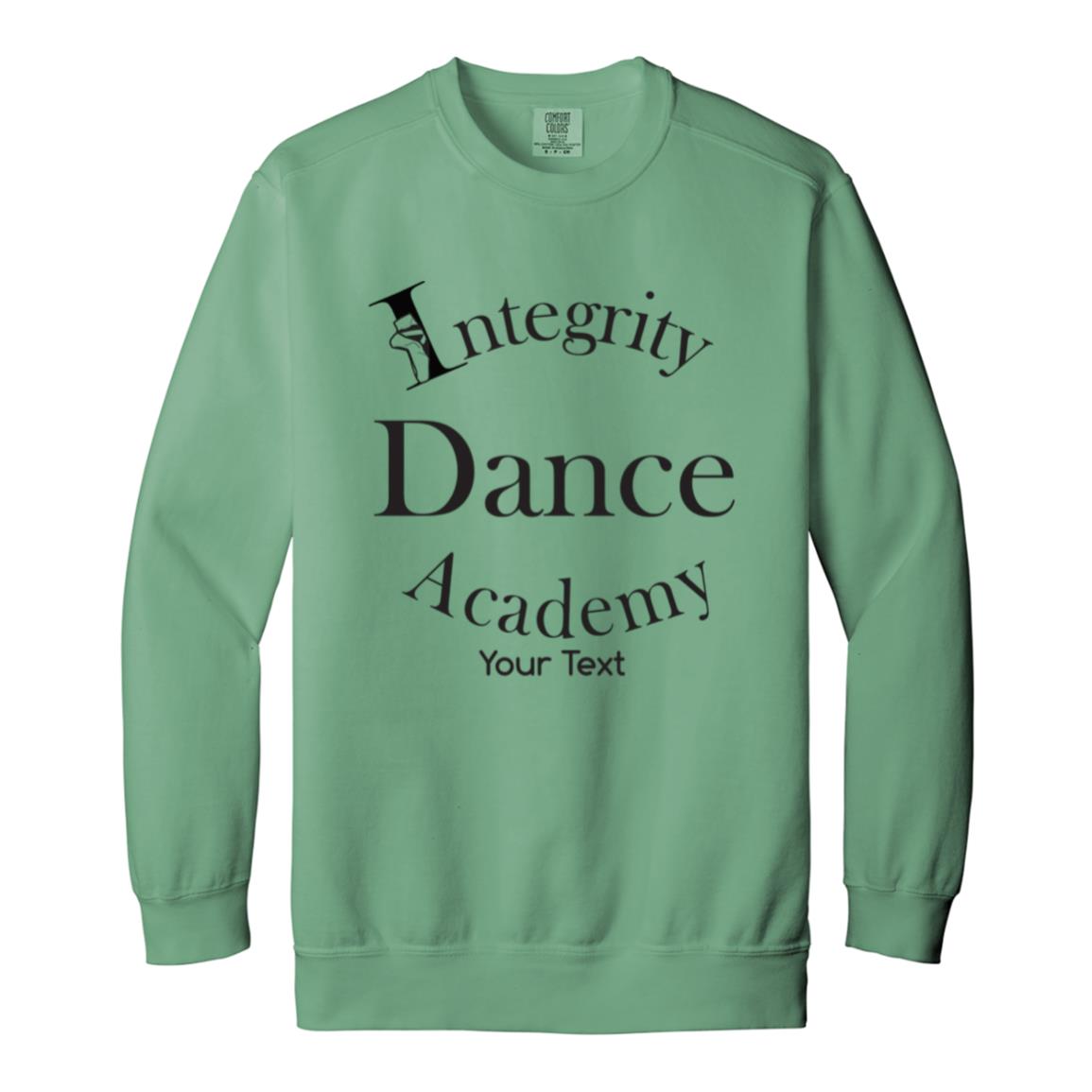 Integrity Dance Academy Personalized Garment-Dyed Adult Crewneck Sweatshirt