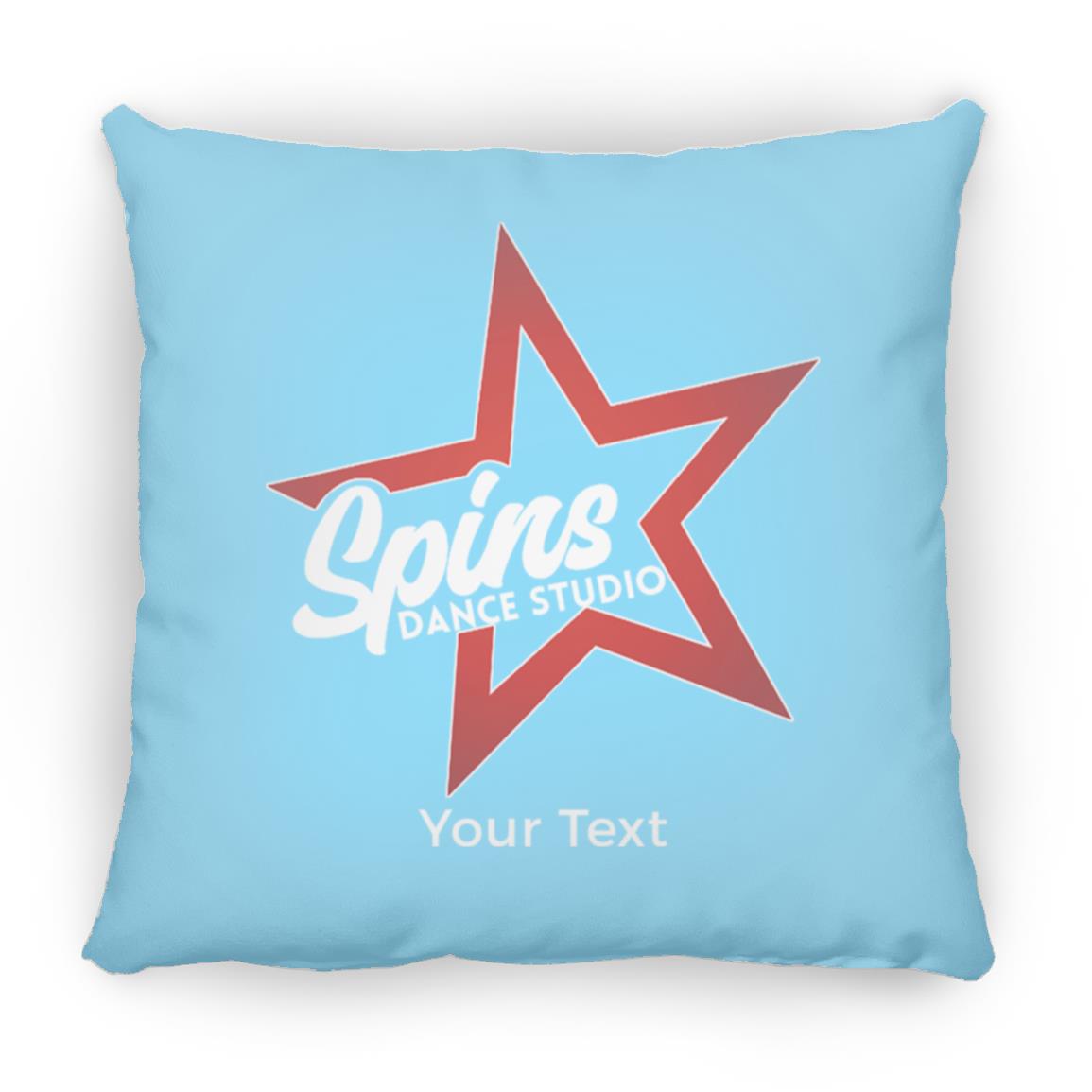 Spins Personalized Small Square Pillow