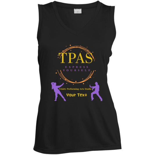 TPAS Ladies' Sleeveless V-Neck Performance Tee