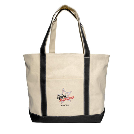 Spins Comp Team Personalized Liberty Bags Cotton Canvas Boat Tote