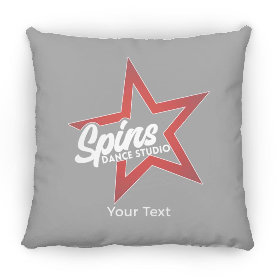 Spins Personalized Small Square Pillow