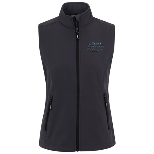 CCDC Personalized Womens Cruise Two-Layer Fleece Bonded Soft Shell Vest