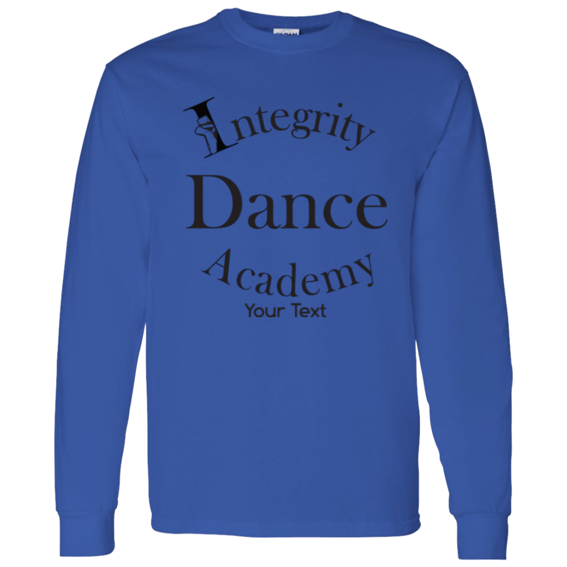 Integrity Dance Academy Personalized 100% Cotton Long Sleeve T-Shirt