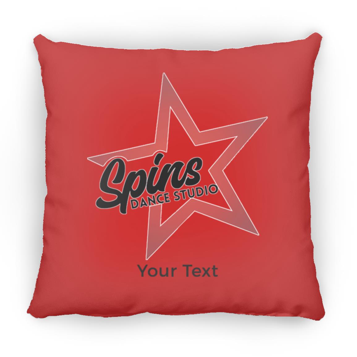 Spins Personalized Small Square Pillow