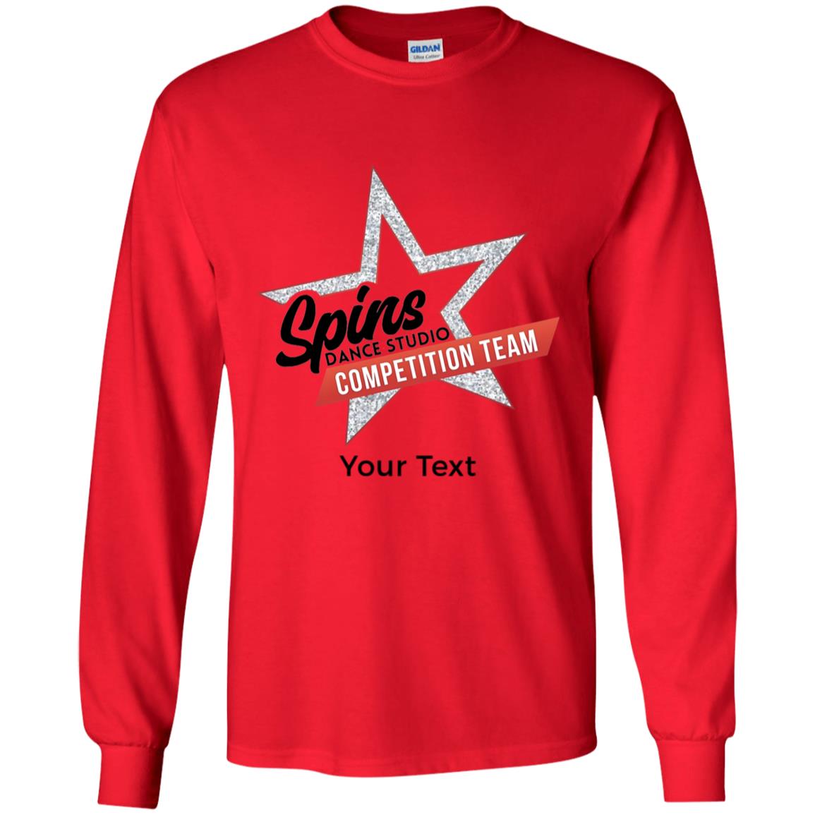 Spins Comp Team Personalized Youth Long Sleeve T-Shirt