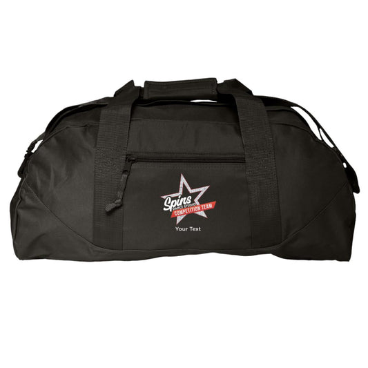 Spins Comp Team Personalized Large Square Duffel