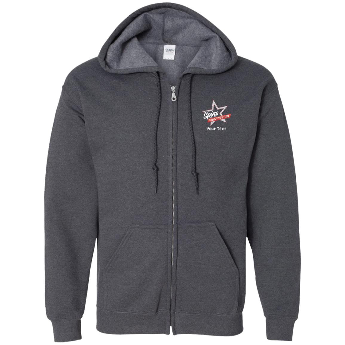Spins Competition Team Zip Up Hooded Sweatshirt - With Personalization