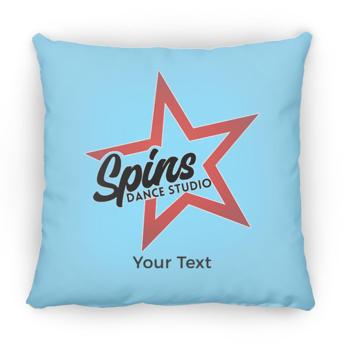 Spins Personalized Small Square Pillow