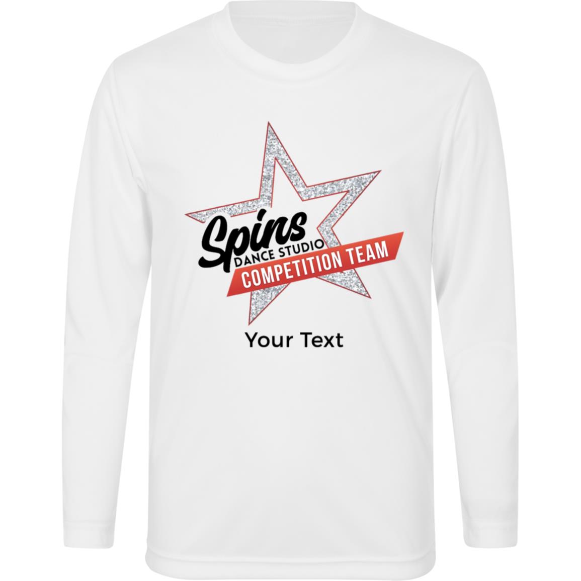 Spins Comp Team Personalized Youth Zone Long Sleeve Tee