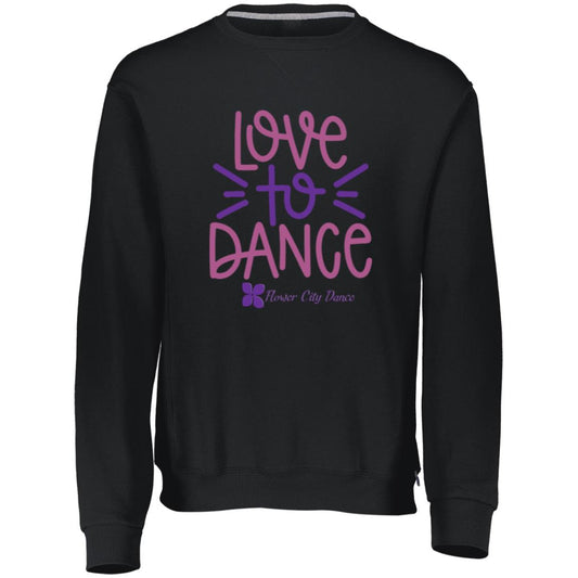 FCD Love To Dance SVG Cut File Dri-Power Fleece Crewneck Sweatshirt