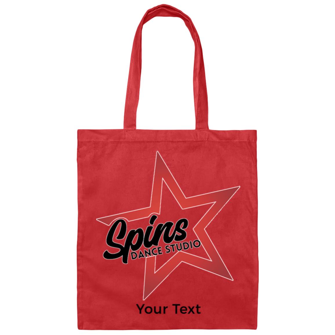 Spins Personalized Canvas Tote Bag