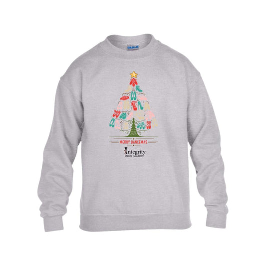 Integrity Dance Acdemy Merry Dancemas Shoe Tree Youth Heavy Blend Fleece Crew