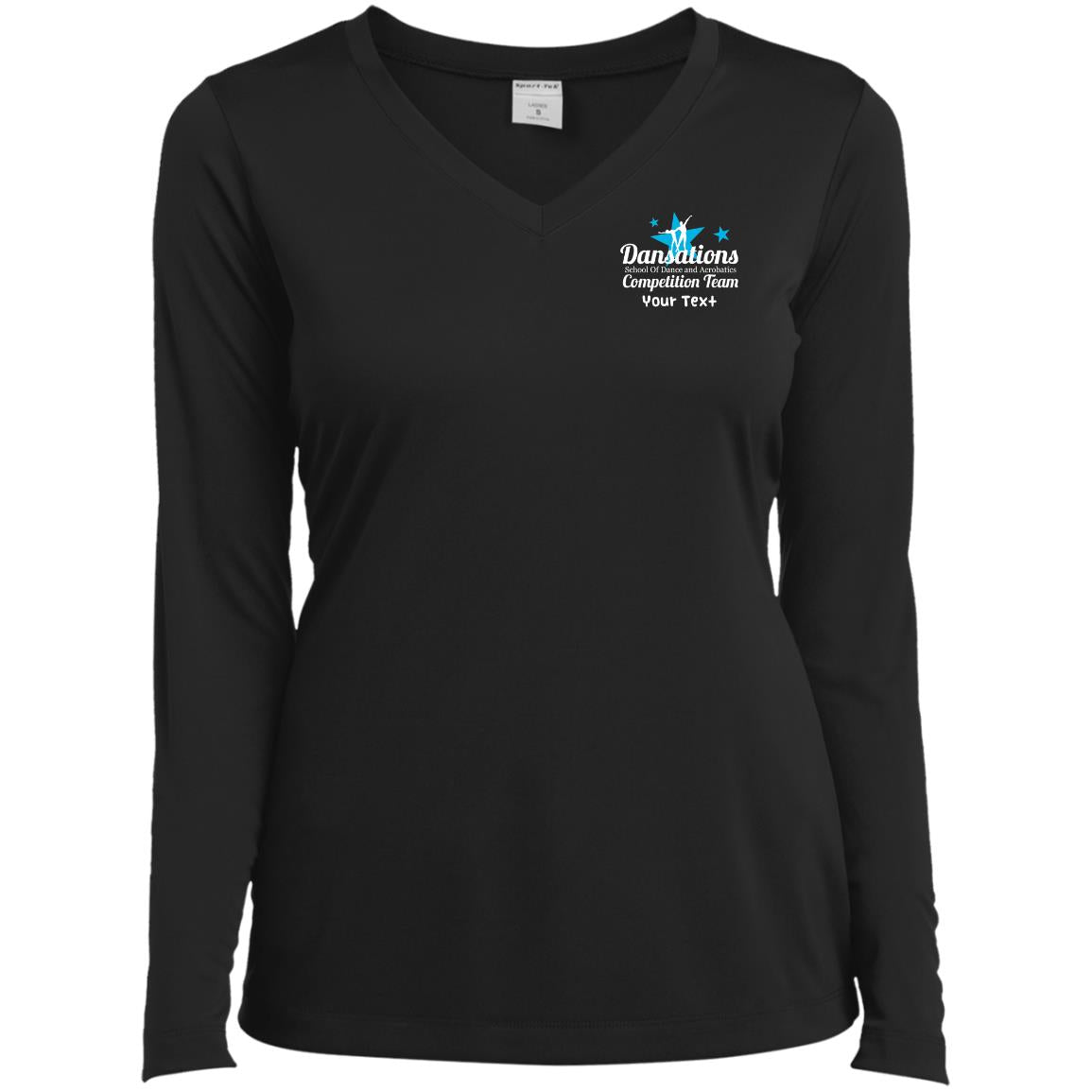Dansations Competition Team Ladies’ Long Sleeve Performance V-Neck Tee