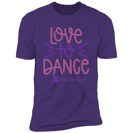 FCD Love To Dance SVG Cut File Premium Short Sleeve T-Shirt