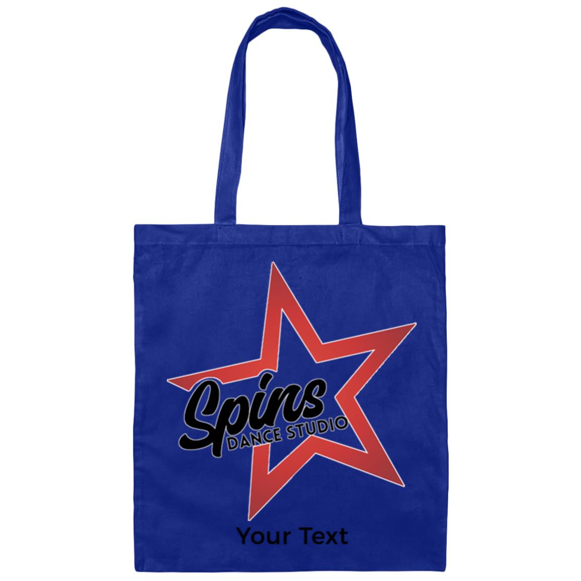 Spins Personalized Canvas Tote Bag