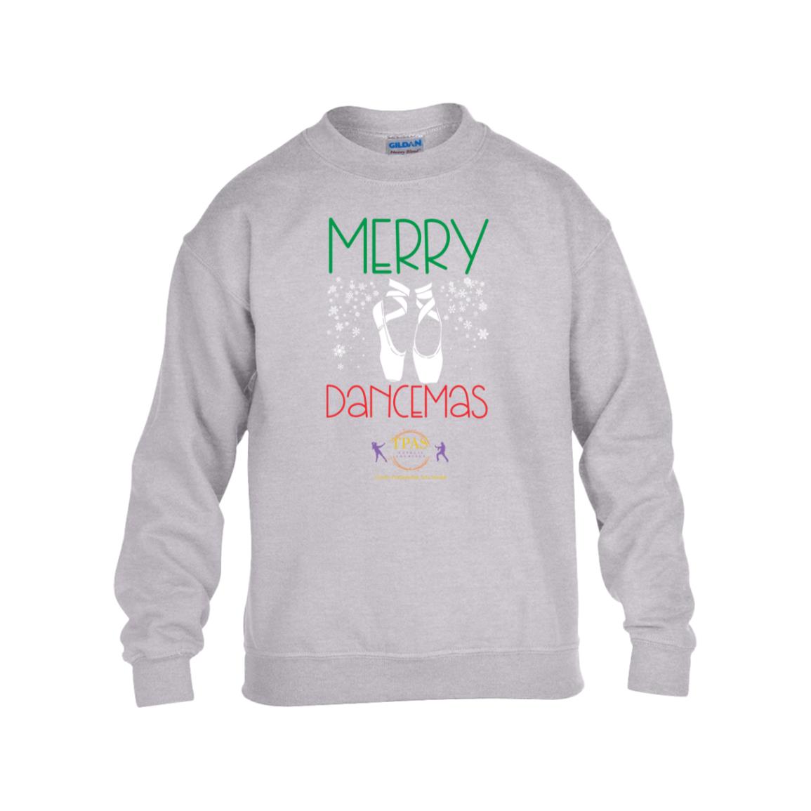 tpas christmas Merry Dancemas Youth Heavy Blend Fleece Crew