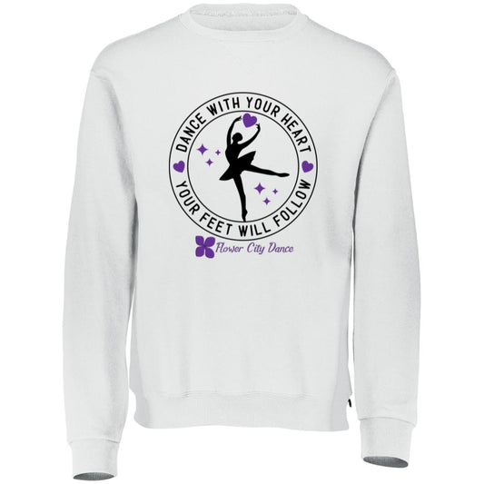 FCD circle dance w heart Dri-Power Fleece Crewneck Sweatshirt