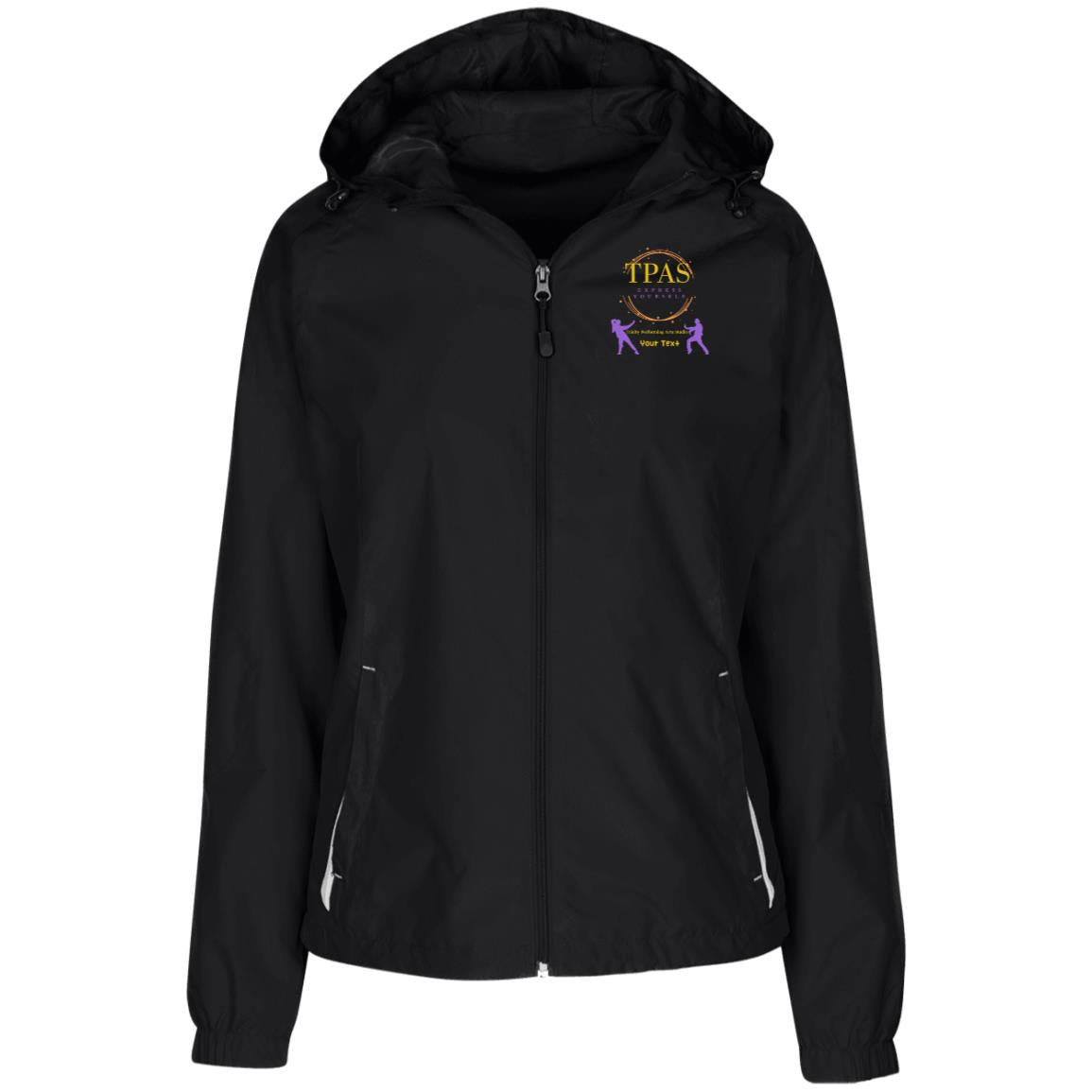 TPAS Ladies' Jersey-Lined Hooded Windbreaker