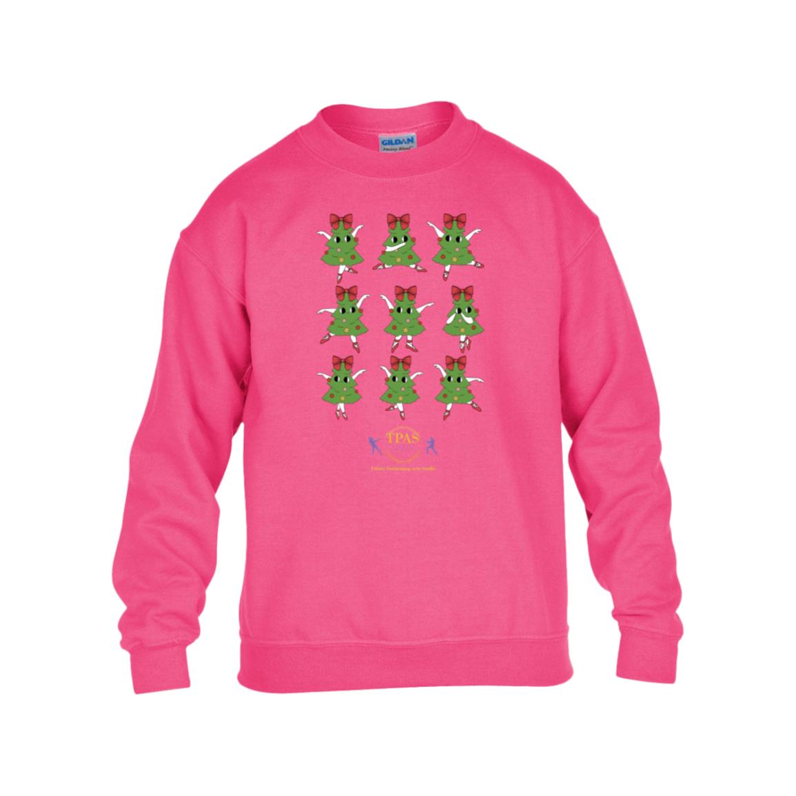 tpas christmas Dancing Trees Youth Heavy Blend Fleece Crew